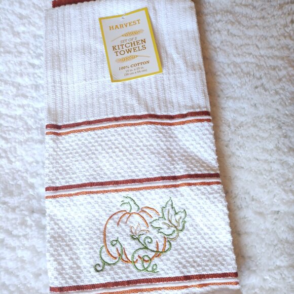 Autumn Kitchen Towel 2pc. Set with Free Gift - Picture 1 of 5